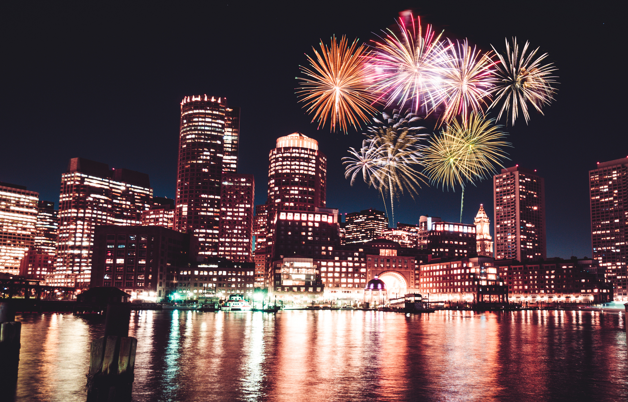 fireworks on fourth of july in boston